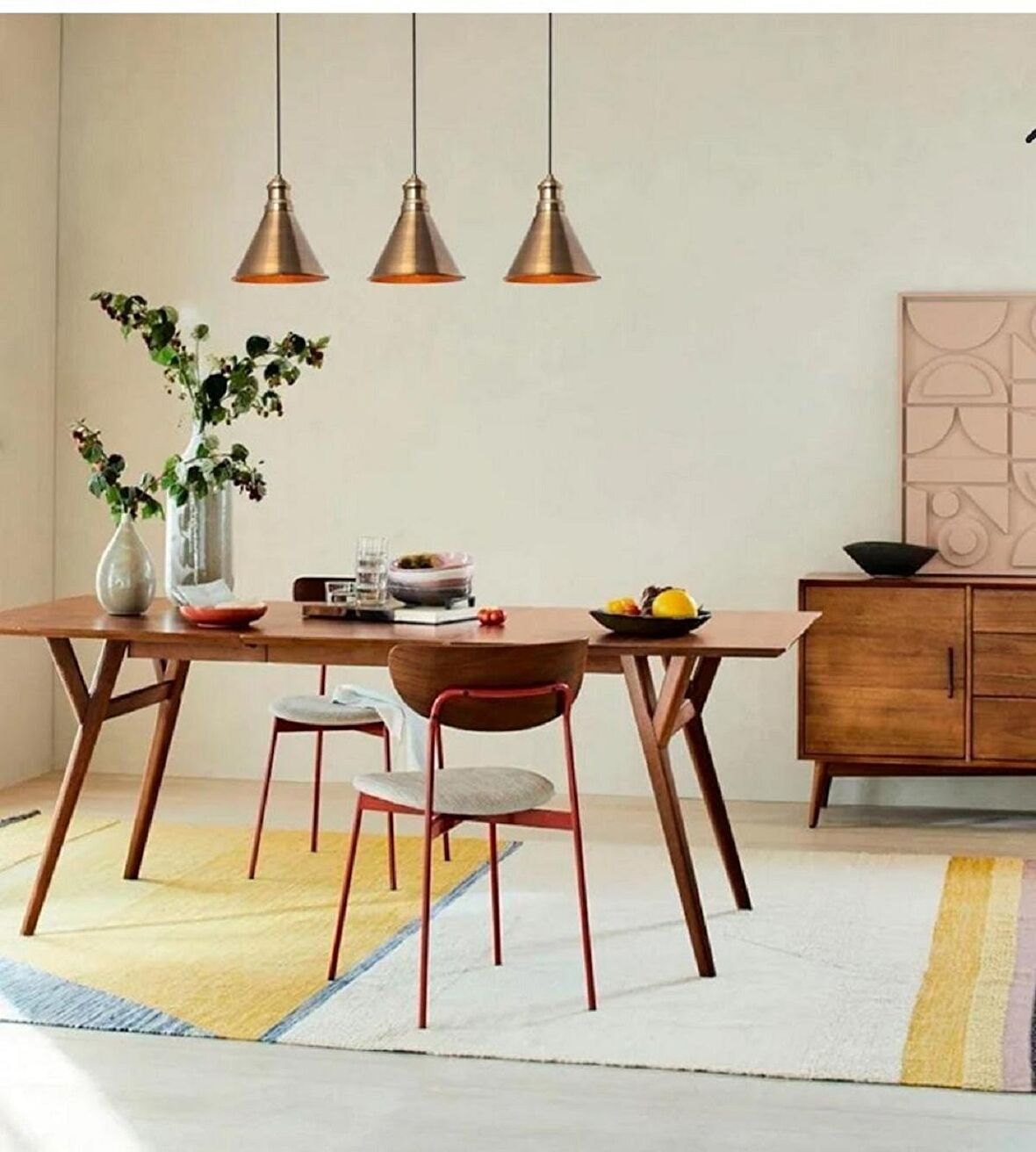mylights  üçlü eskitme  kaplama  60 cm taban  vintage sıralı masa  üstü avize