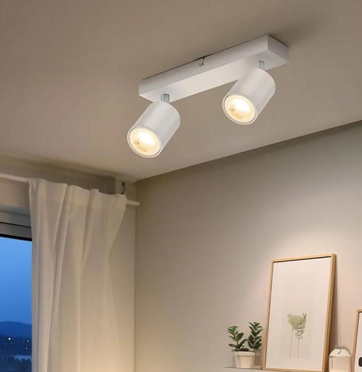 mylights led aplikve avize   ikili led avize led spot panasonıc ampullü  gün ışı ampullü