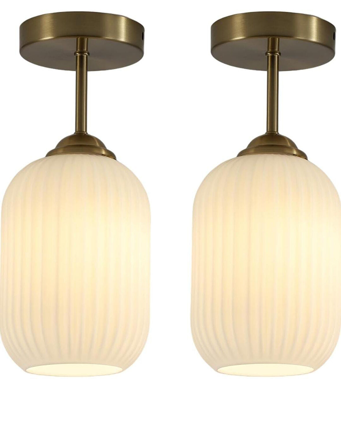MYLİGHTS İKİ ADET FİYATIDIR  RUSTİK VİNTAGE OPAL CAMLI TAVAN PLOFONYER AVİZE  14 cm  cap 