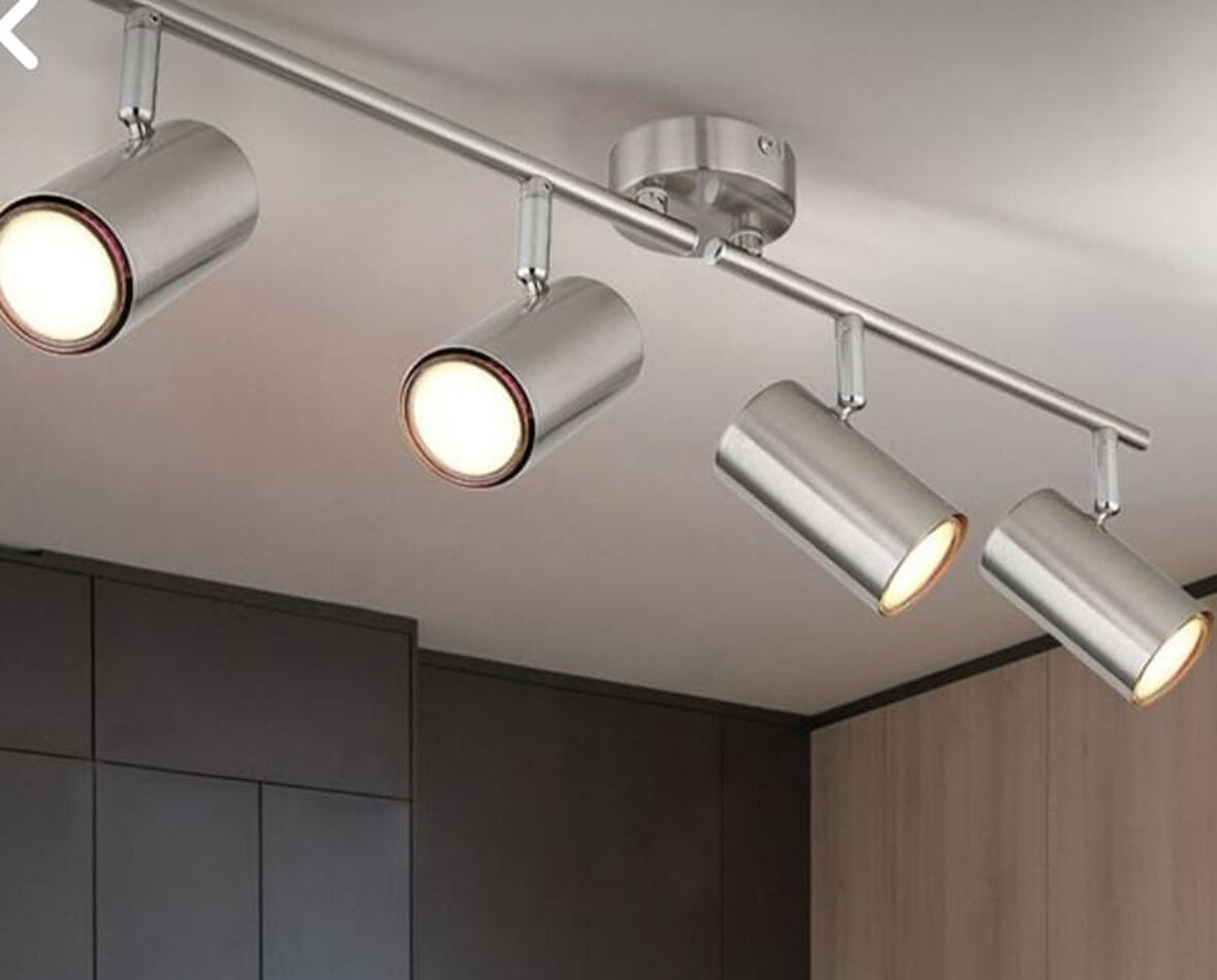 Demet habek mylights Panasonic gün ışığı LED ampullü paslanmaz inox LED spot ped avize hareketli başlık