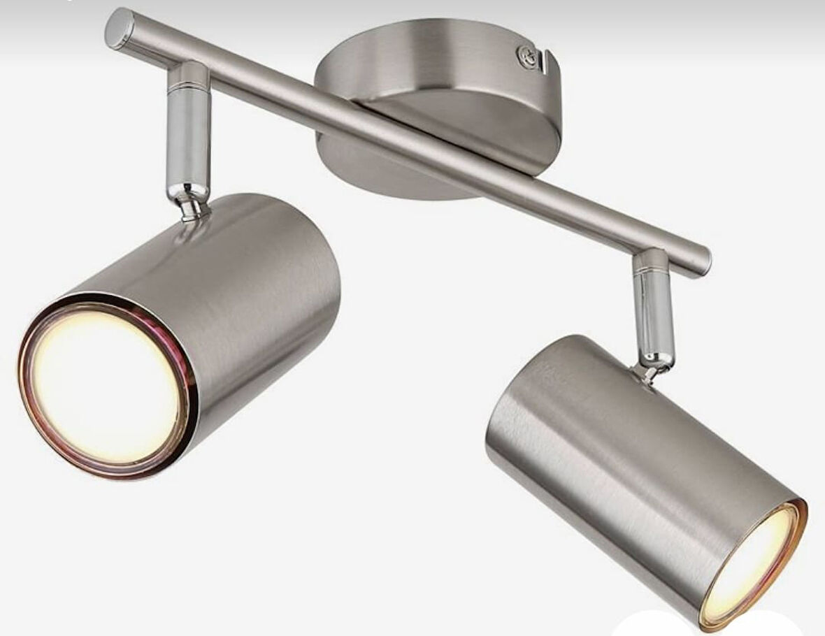 Demet habek mylights Panasonic gün ışığı LED ampullü paslanmaz inox LED spot ped avize hareketli başlık