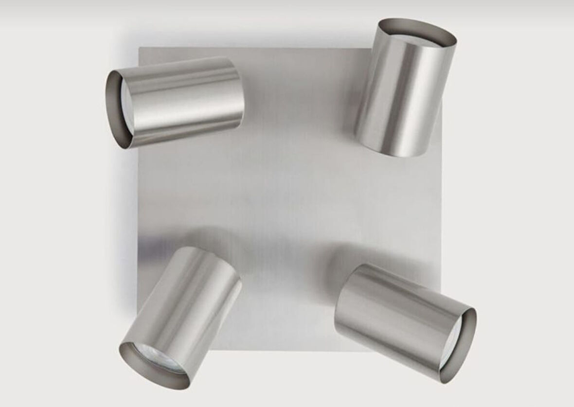 Demet habek mylights inox gün ışığı LED ampullü kare hareketli başlıklı  LED spot avize