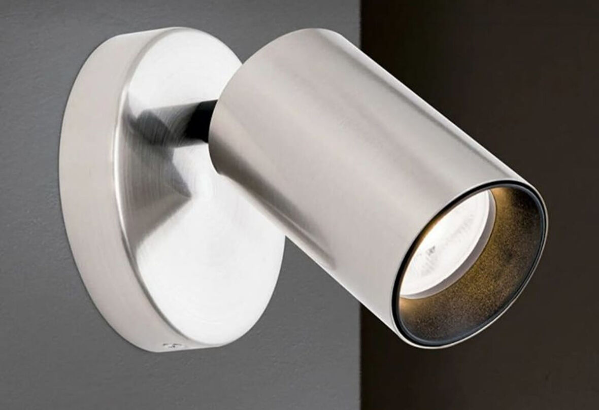 Demet habek mylights  gün isigi ampullü paslanmaz inox gövde LED aplik LED spot Hareketli başlık tekli