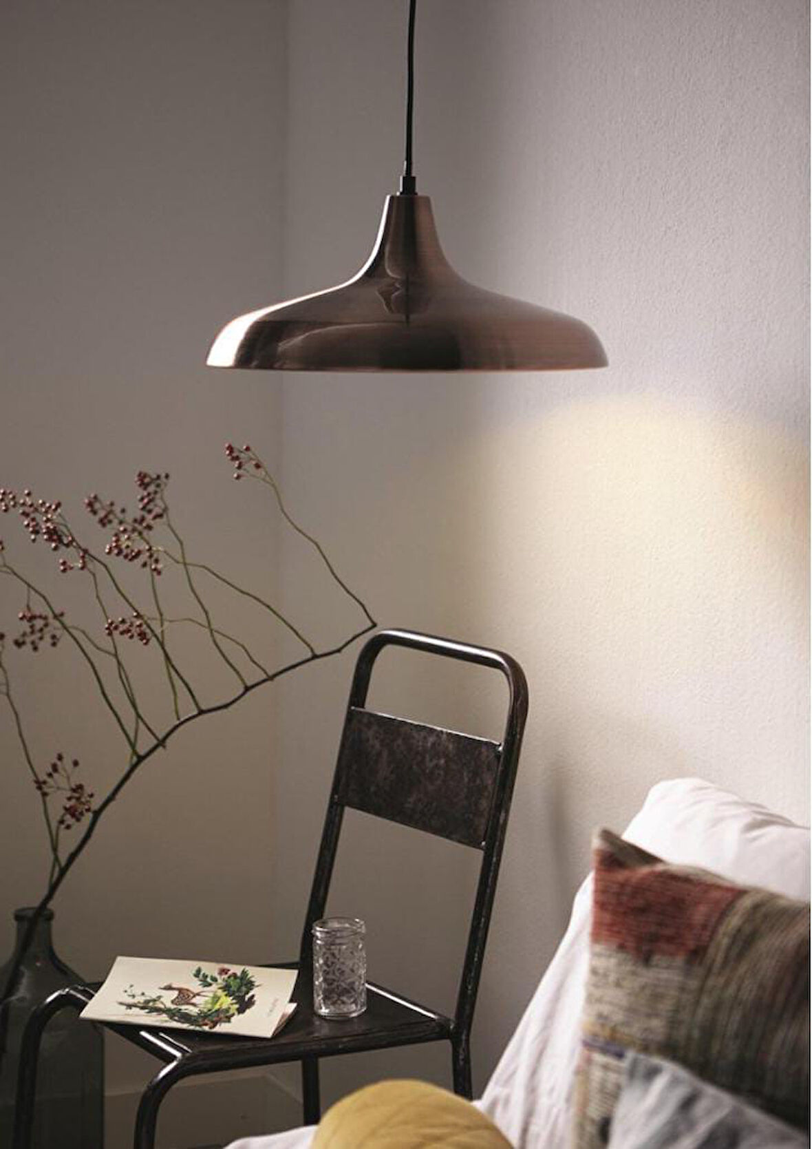 Mylights bakır eskitme kaplama metal tekli sarkıt avize kafe otel tezgah masaüstü otel yatakbaşı aydınlatma