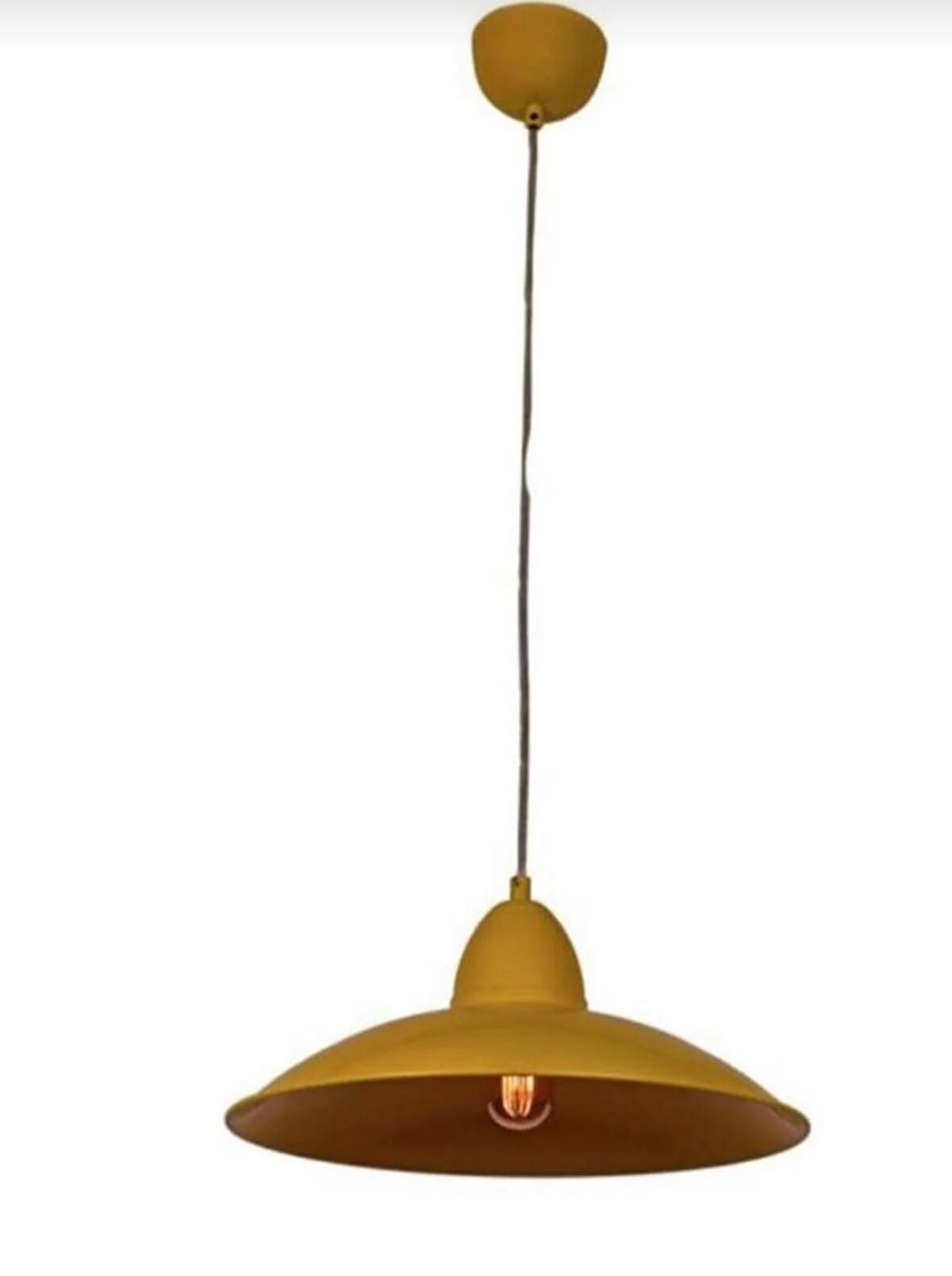 MYLİGHTS   RETRO RUSTİK SARI İÇİ SARI METAL SARKIT