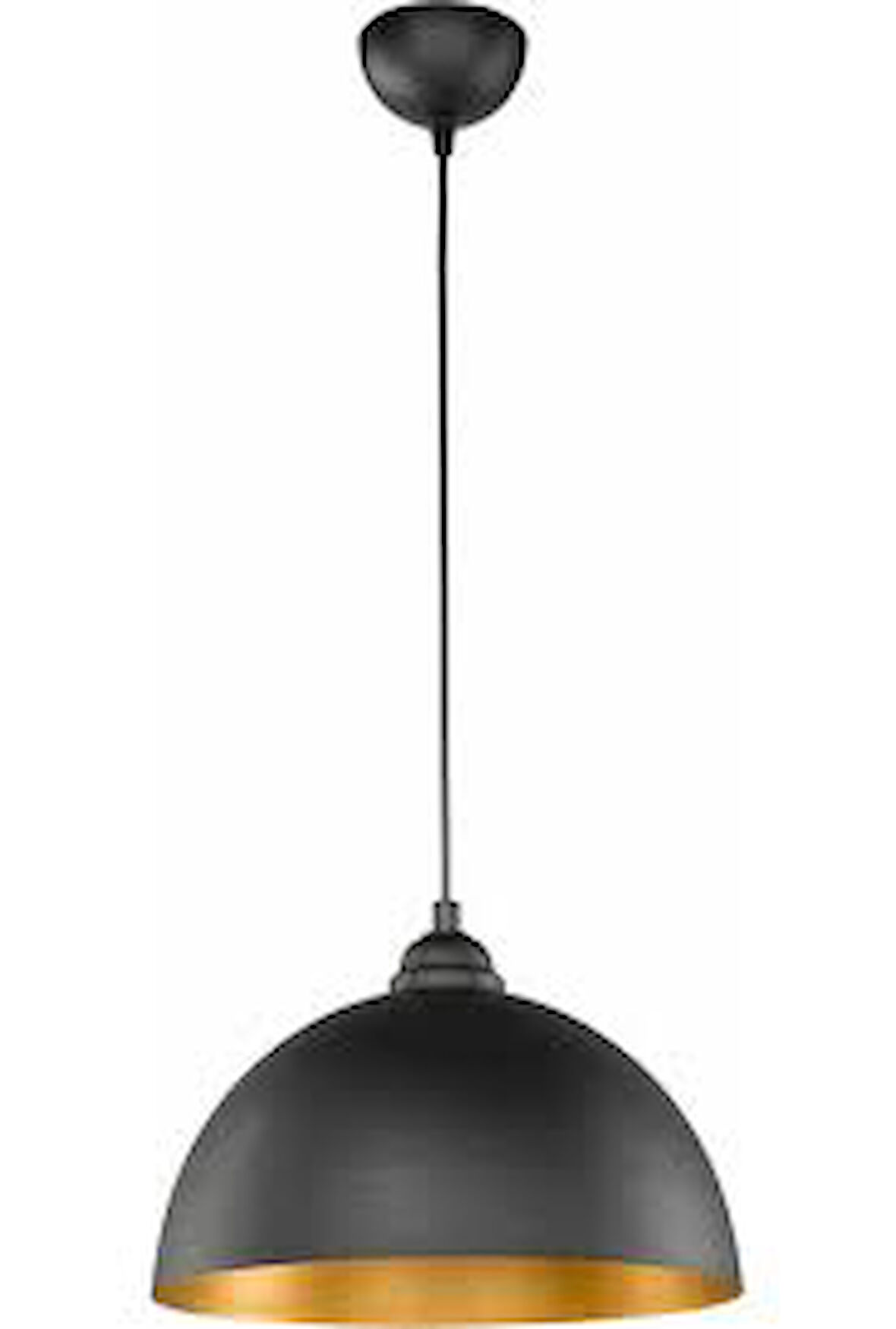 MYLİGHTS  RETRO SİYAH İÇİ SARI METAL SARKIT AVİZE 30 CM  129