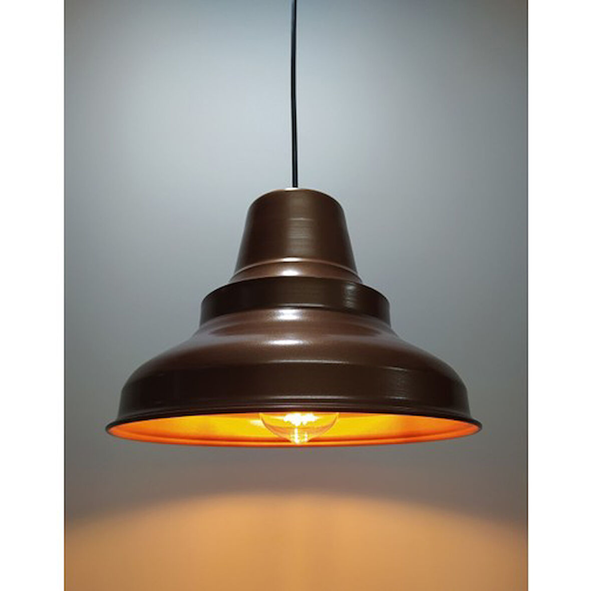 "mylights Retro Rustik Bakır Metal Sarkıt Avize