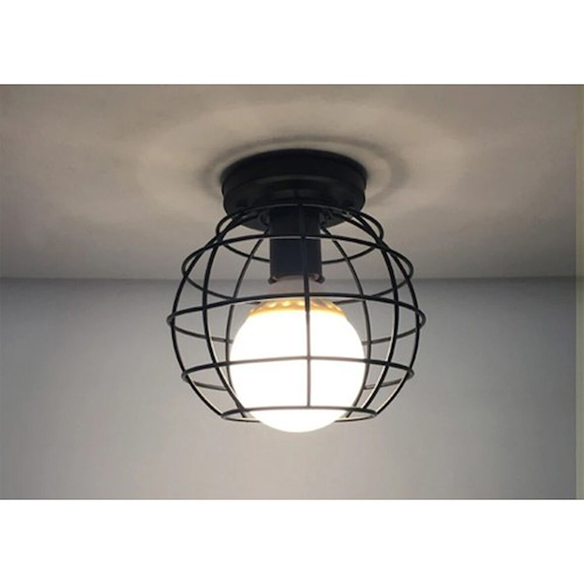 Mylights Retro Rustik Tavan Kafes Avize Armatür 20 cm