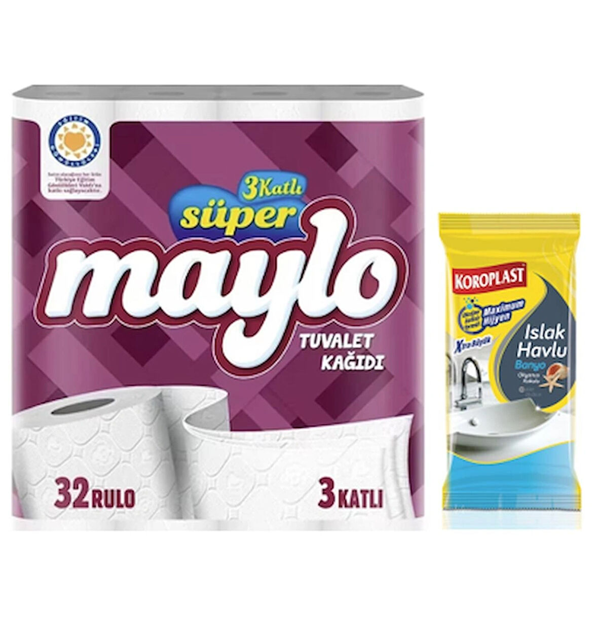 Maylo 32'li Tuvalet Kağıdı (Banyo Temizleme Mendili Hediyeli)