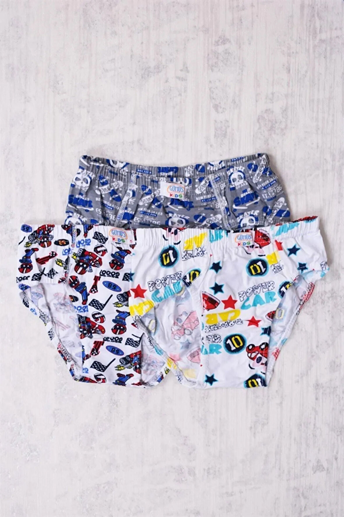 Gümüş Marka Erkek Çocuk Çok Renkli 3'lü Külot