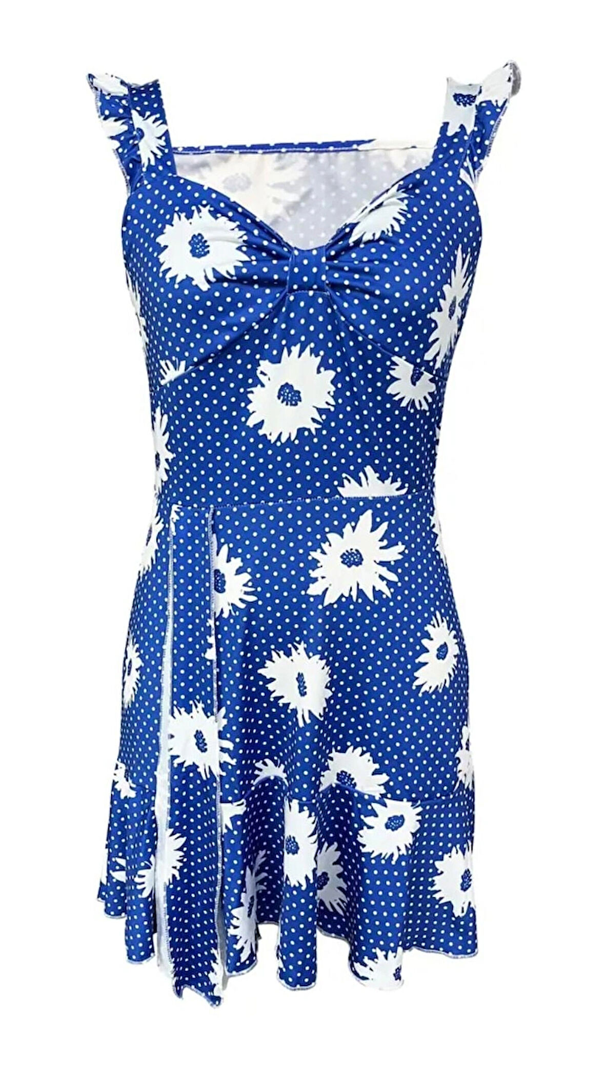 Kadın Yazlık Elbise Kloş Model Belden Kemerli