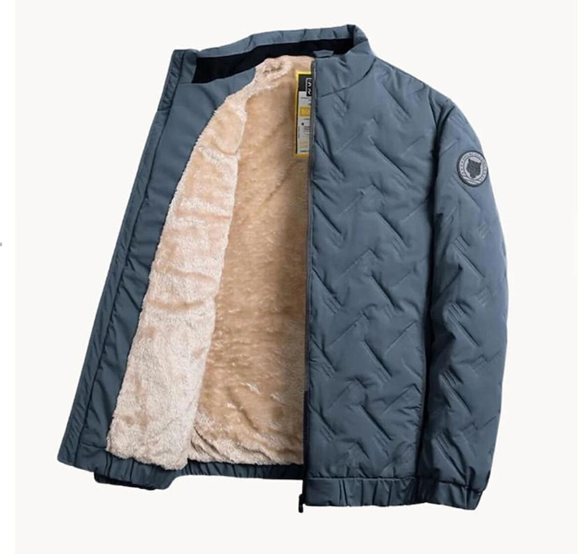 Erkek Mont Kaban Polarlı Soğuk Havaya Dayanıklı