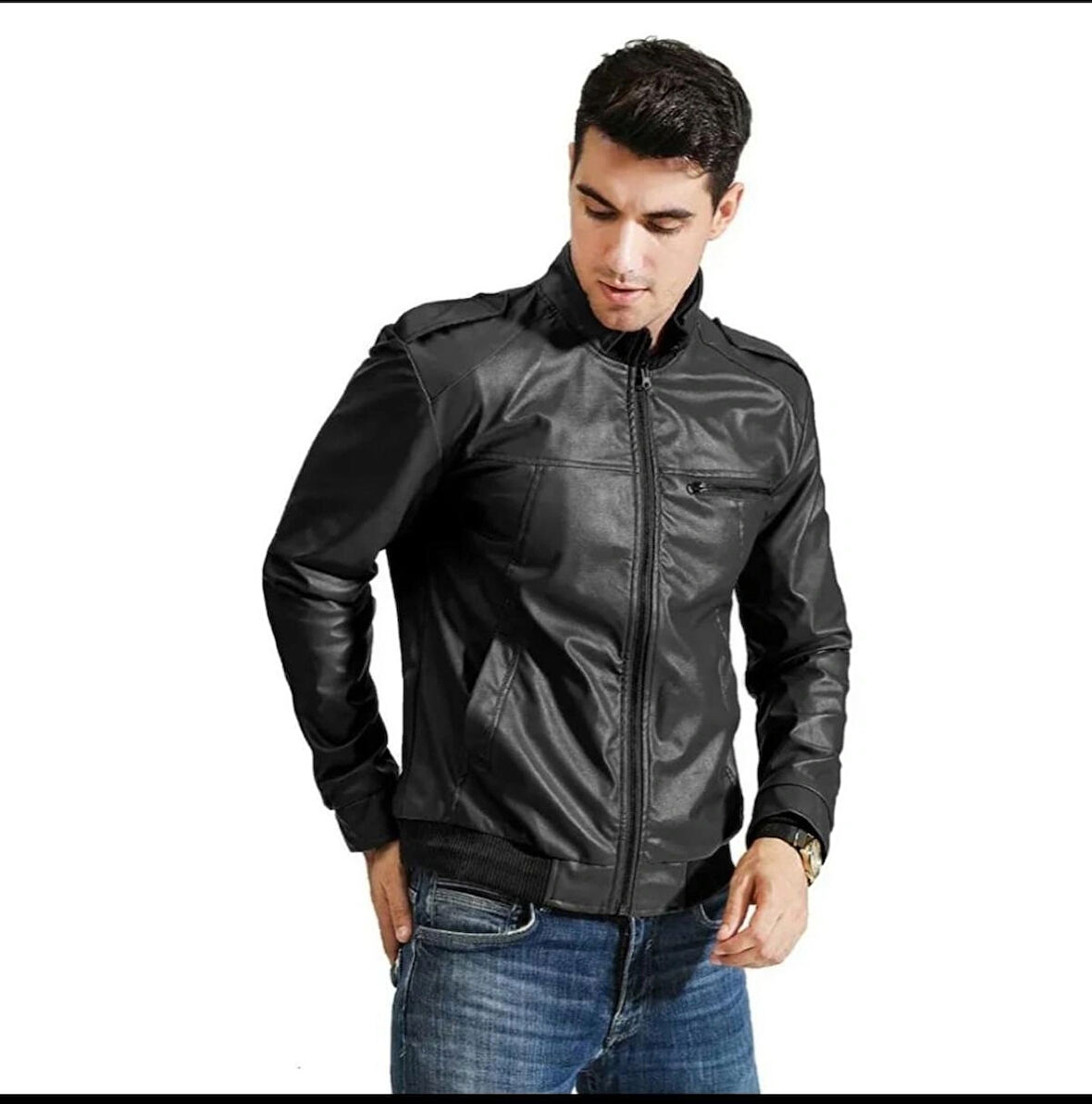 Erkek Deri Mont Ceket, Soğuk Havaya Dayanıklı, Esnek Kullanıma Sahip