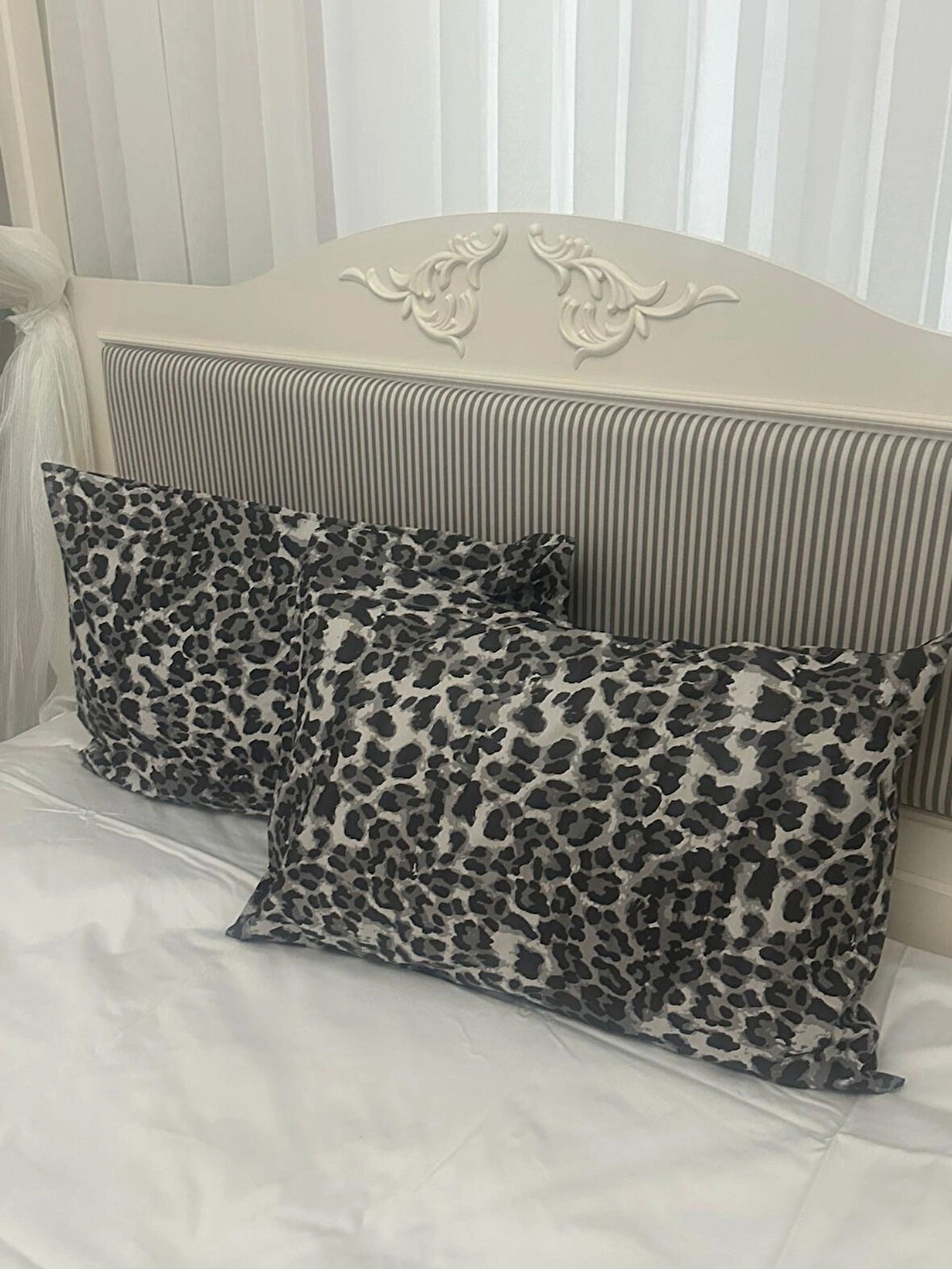 %100 Cotton (PAMUK) 2 Adet Leopar 50x70 Cm Yastık Kılıfı Pillow Case