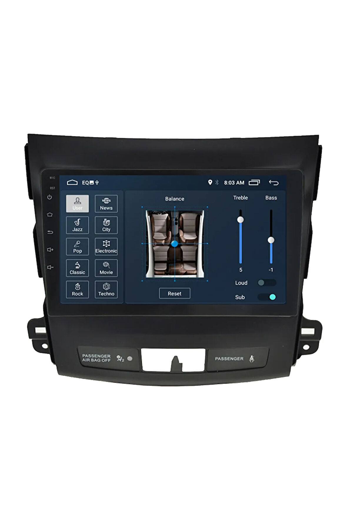 Mıtsubishi Outlander Android Carplay Navigasyon Multimedya Ekran Teyp 2gb Ram + 32gb Hdd