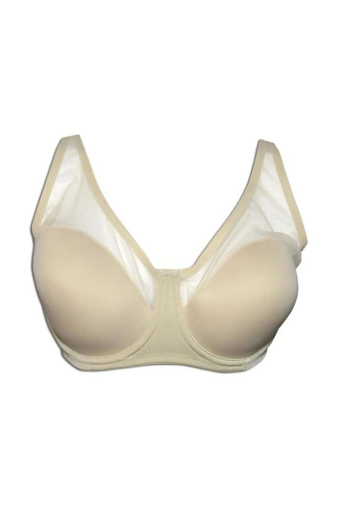 Tül Kaplı Soft C Cup Sütyen Ten | 9200-c