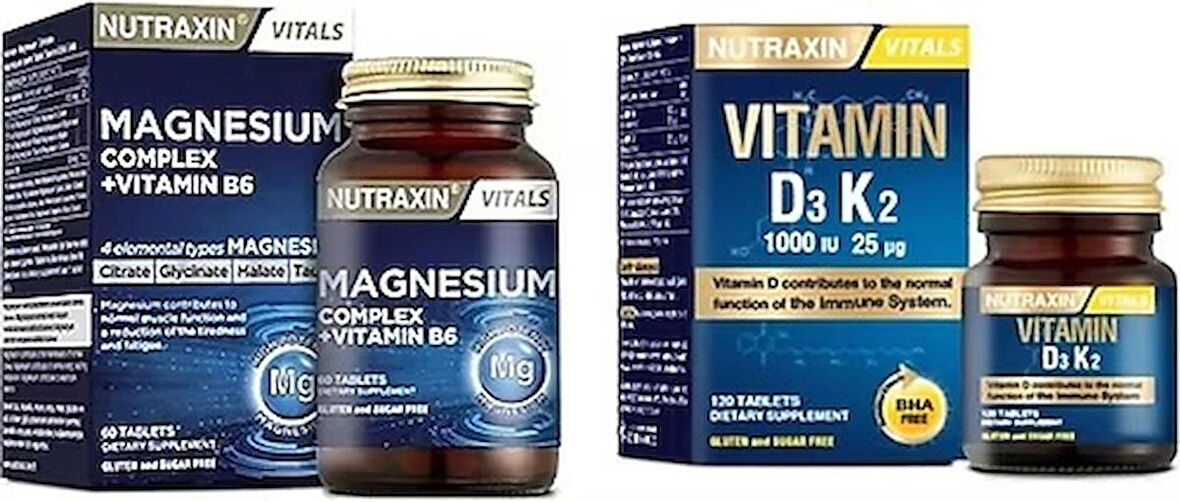 Nutraxin Magnesium Complex 60 T. + Nutraxin D3K2 120 T.
