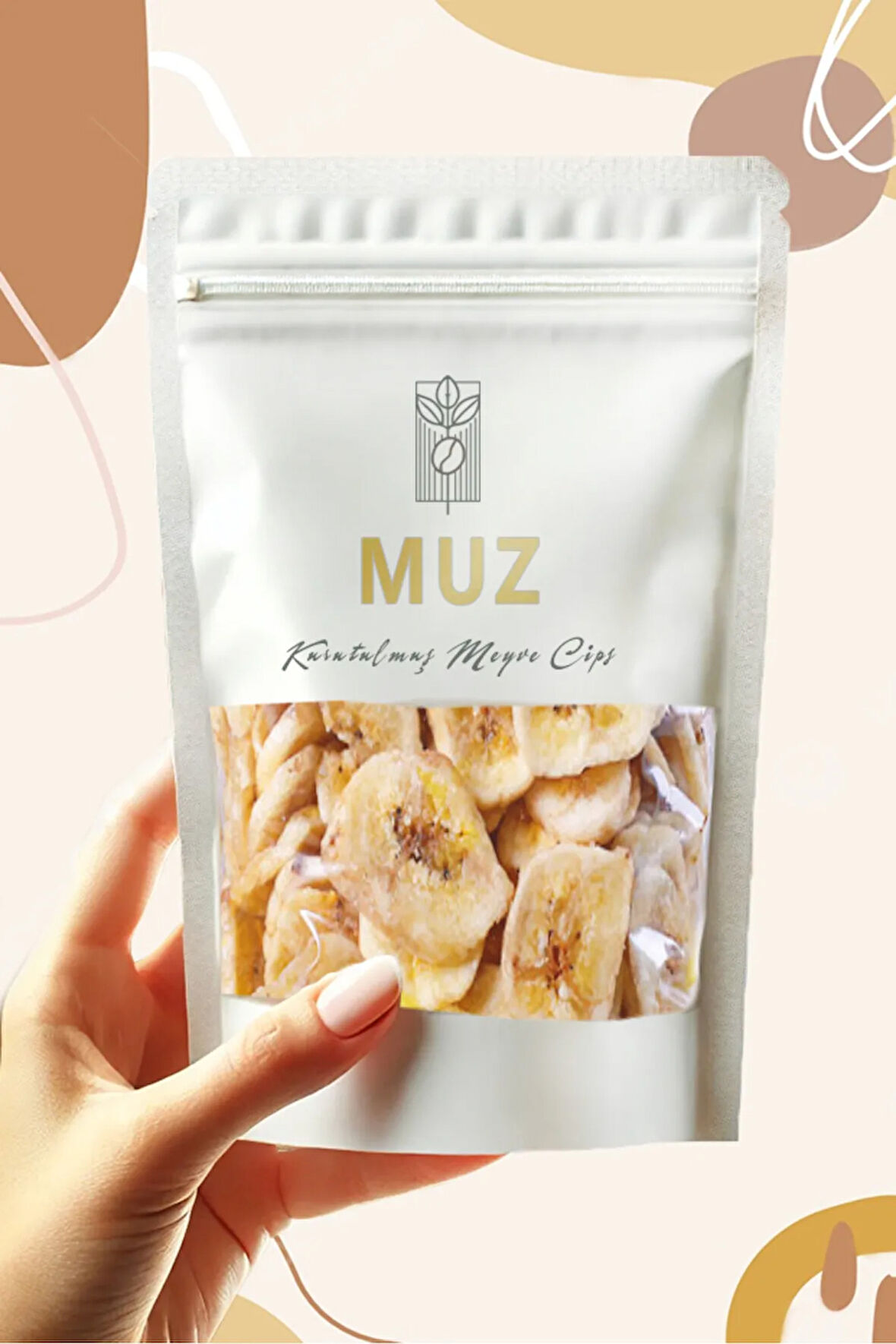 Kurutulmuş Muz Cipsi 50g, Şeker İlavesiz, Dilimlenmiş