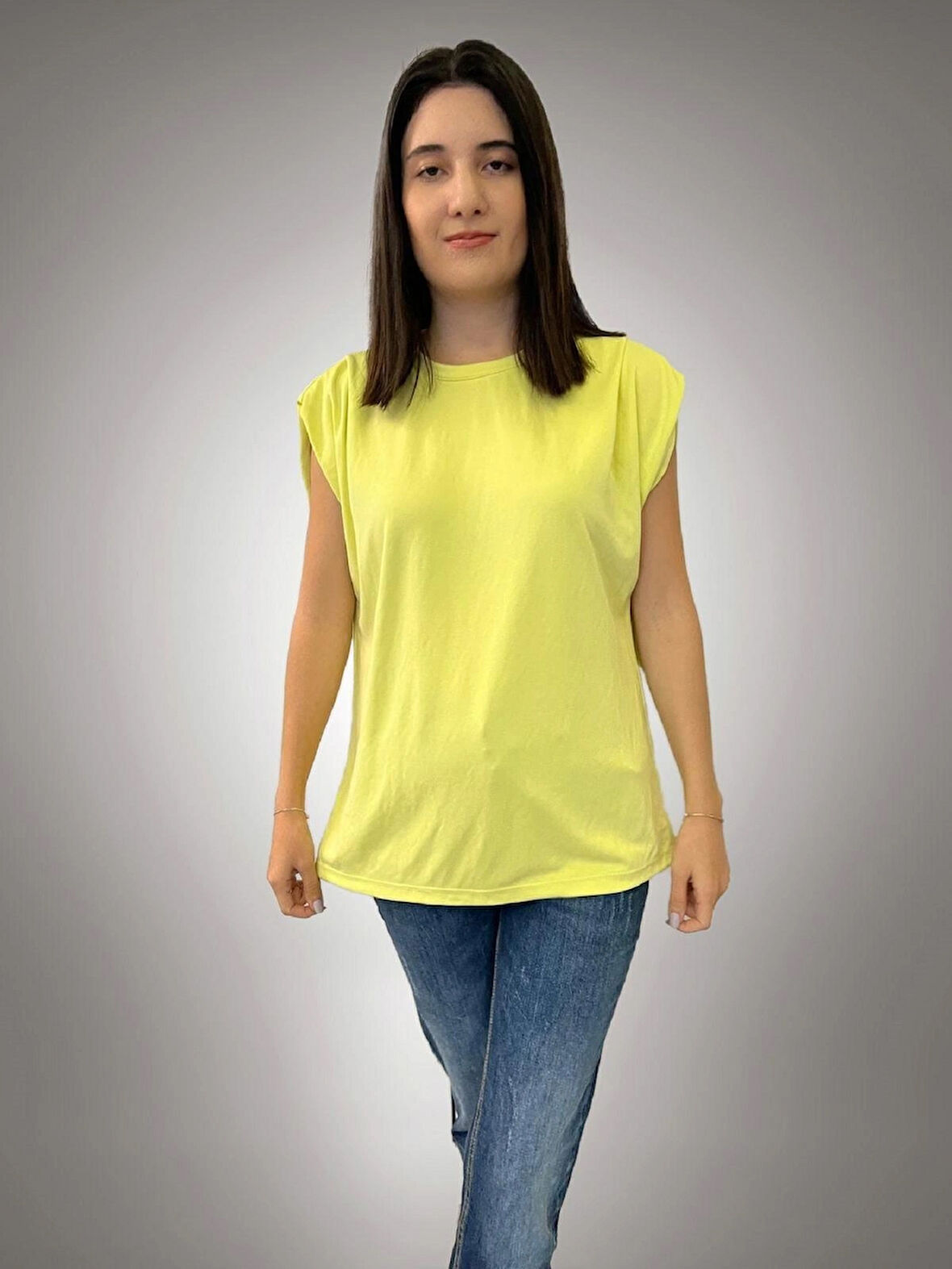 Canlı Limon Sarısı Basic Tişört