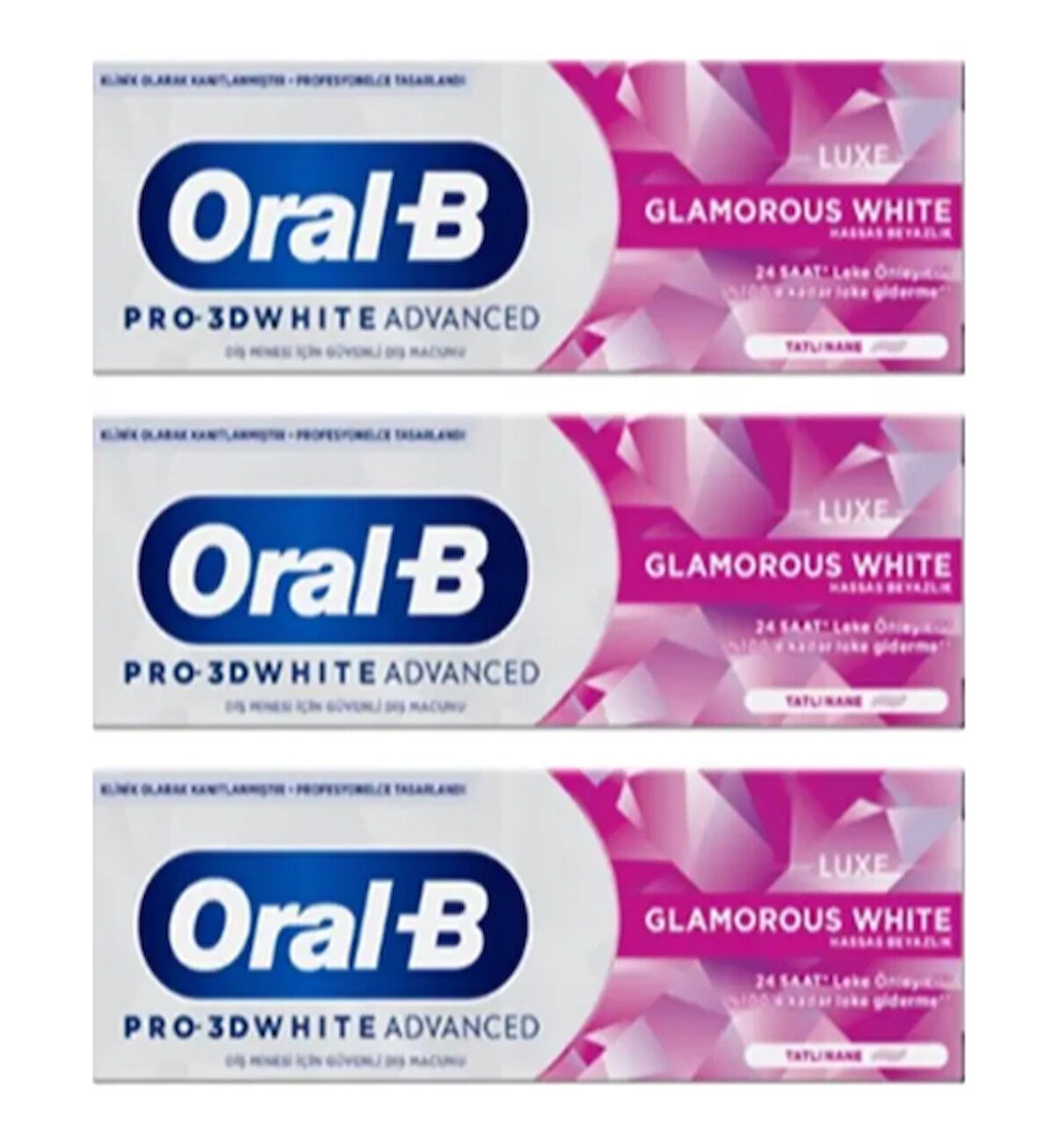 Oral-B Pro 3D White Advanced Luxe Glamorous Diş Macunu 3 x 75 ML