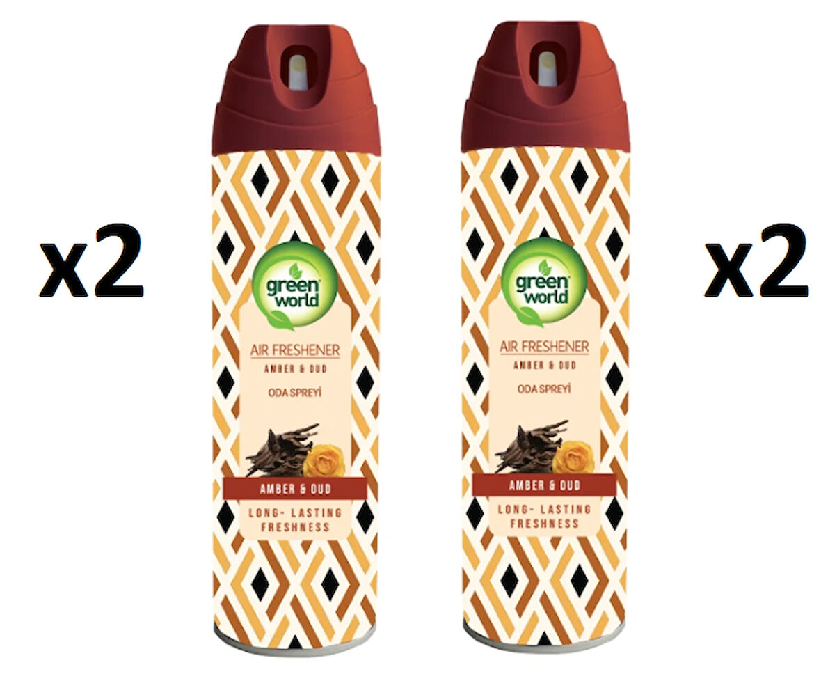 Green World Oda Spreyi 500 ml-Amber & Oud  x 2 Adet