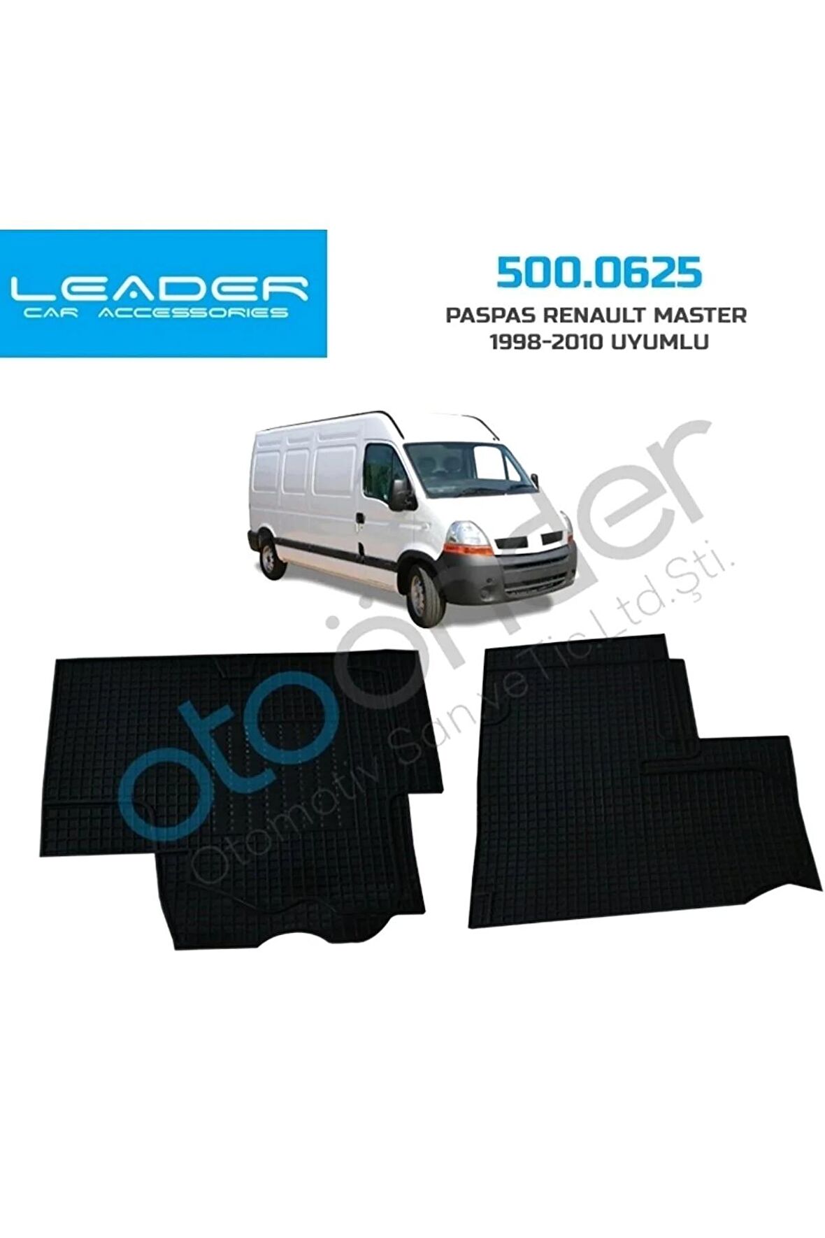 Renault Master Paspas Kauçuk Araca Özel 1998-2010 Siyah