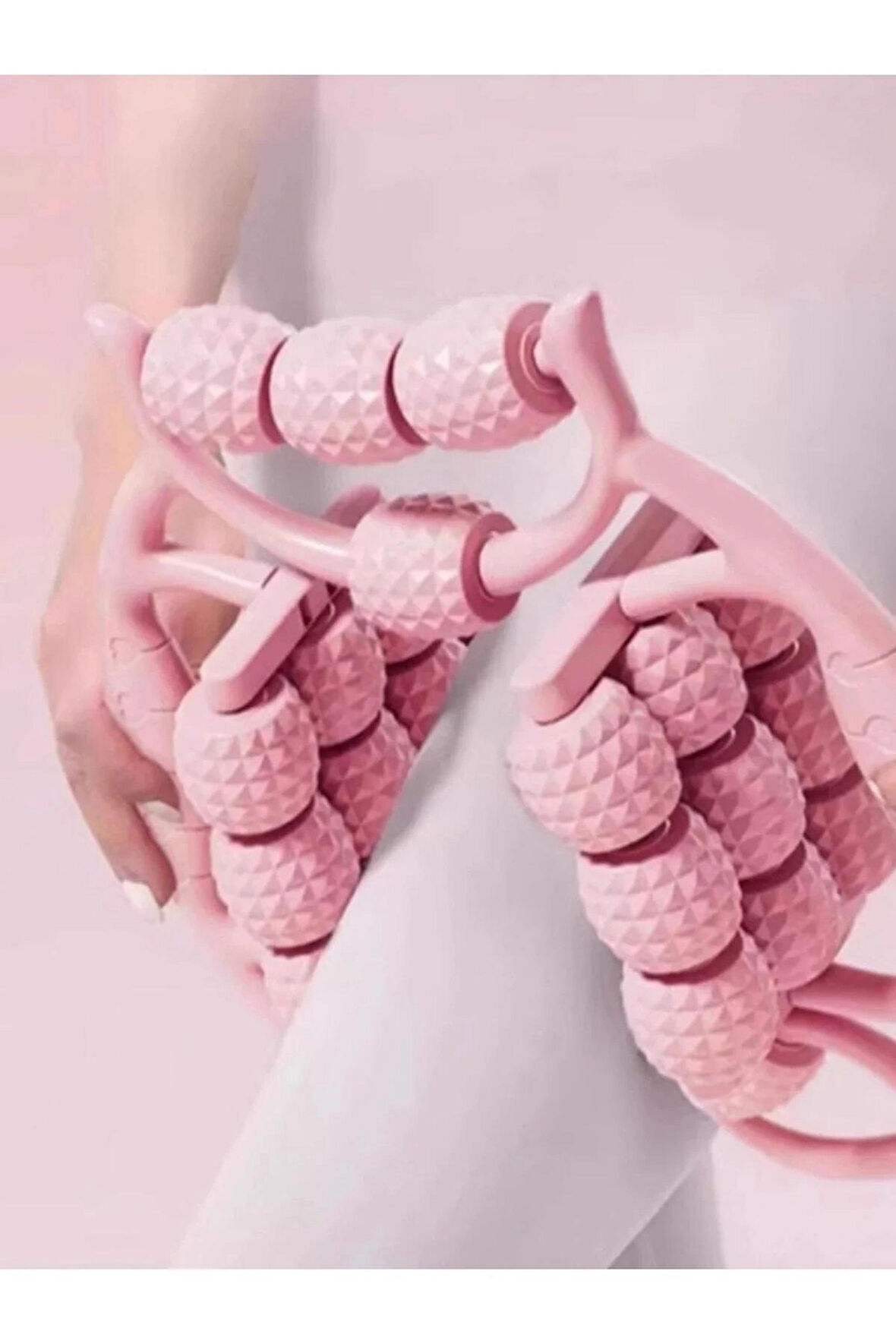 24 Tekerlekli Bacak Incelten Sıkılaştıran Masaj Aleti (PEMBE)