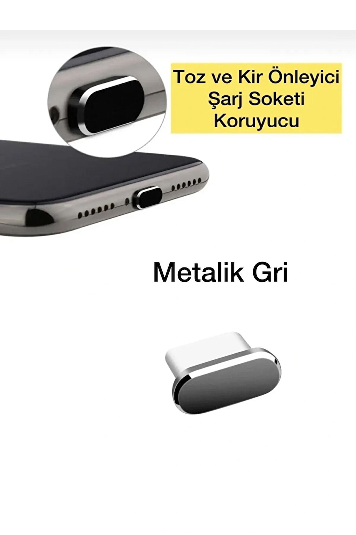 Maxup Tüm Telefonlara Uyumlu Type-C Toz ve Kir Önleyici Şarj Soketi Koruyucu Tıpa-Su Geçirmez Silikon