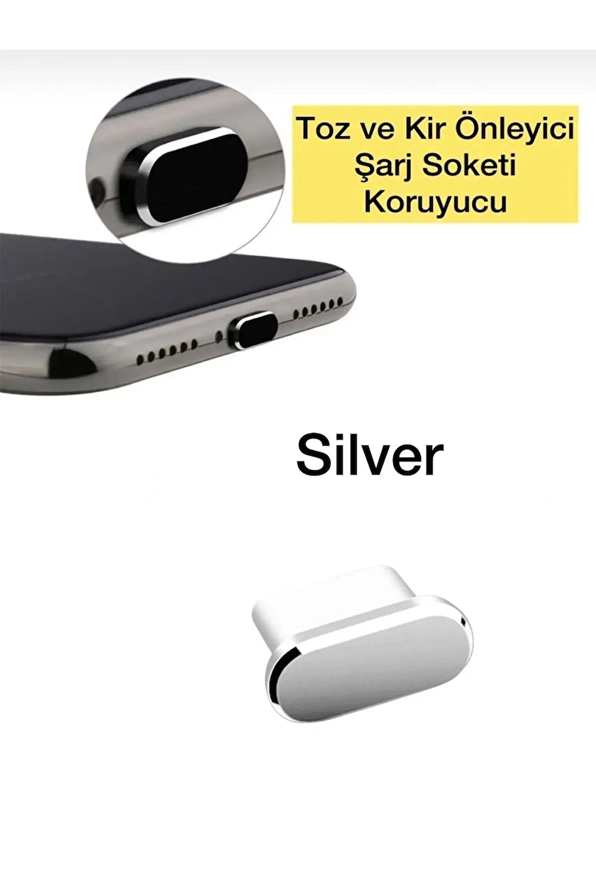 Maxup Iphone 16 -16PLUS - 16PRO - 16PROMAX Toz ve Kir Önleyici Şarj Soketi Koruyucu Tıpa-Silikon