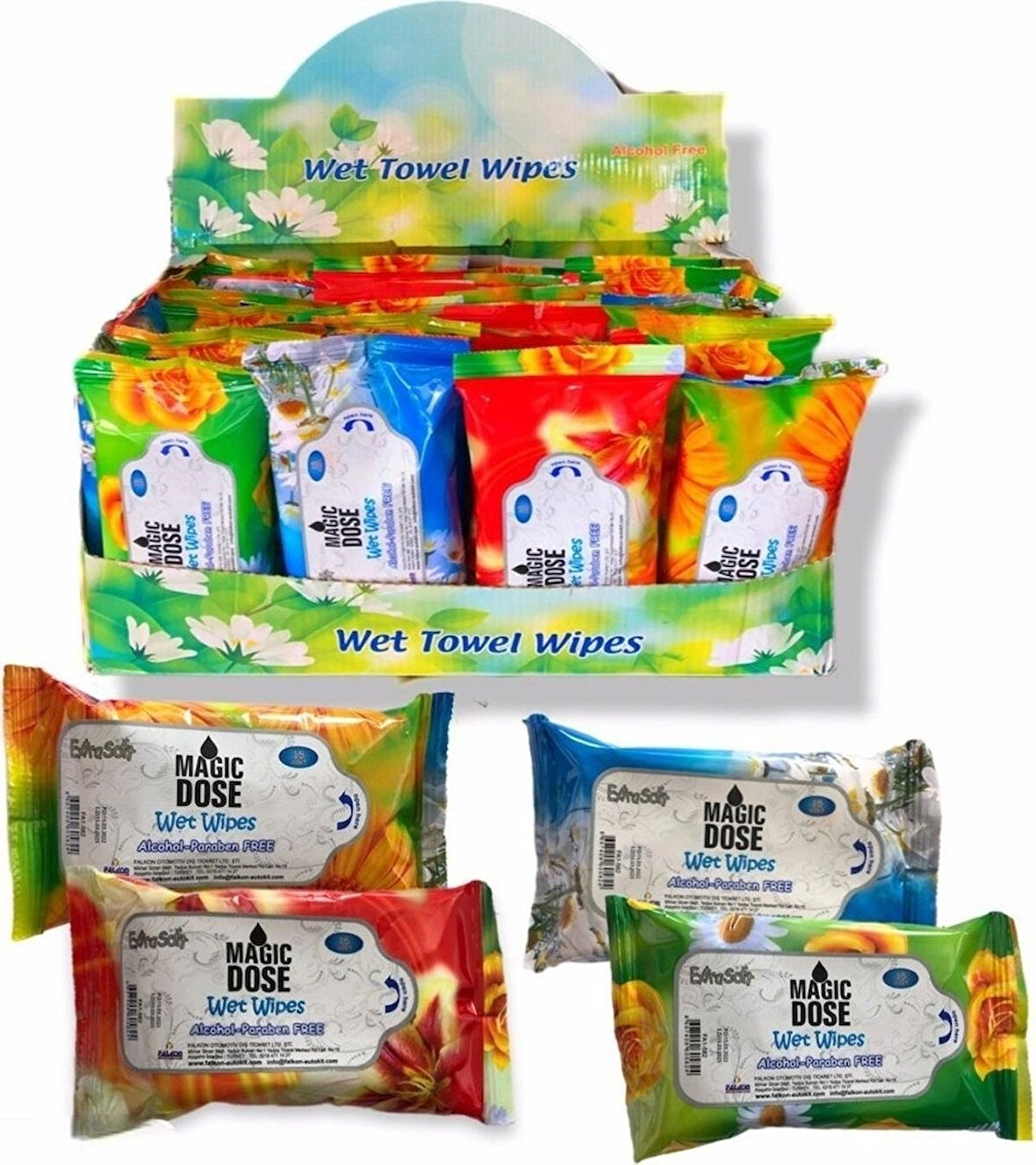 Magic Dose Islak Petek Dokulu Havlu 15 Yaprak  10 Paket