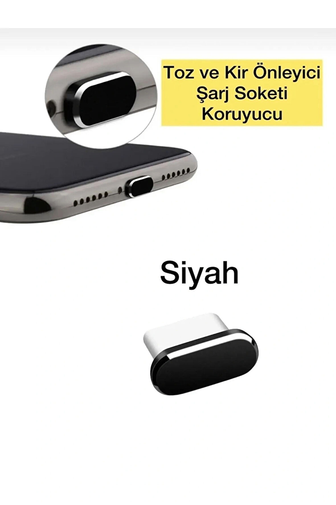 Maxup Tüm Telefonlara Uyumlu Type-C Toz ve Kir Önleyici Şarj Soketi Koruyucu Tıpa-Su Geçirmez Silikon