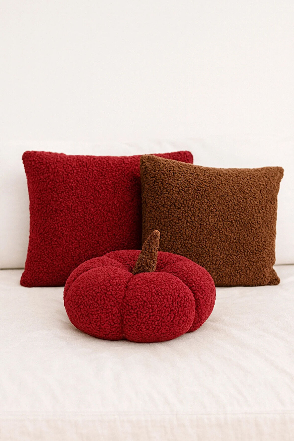 TEDDY DEKORATİF BALKABAĞI YASTIK VE İÇ DOLGULU KIRLENT