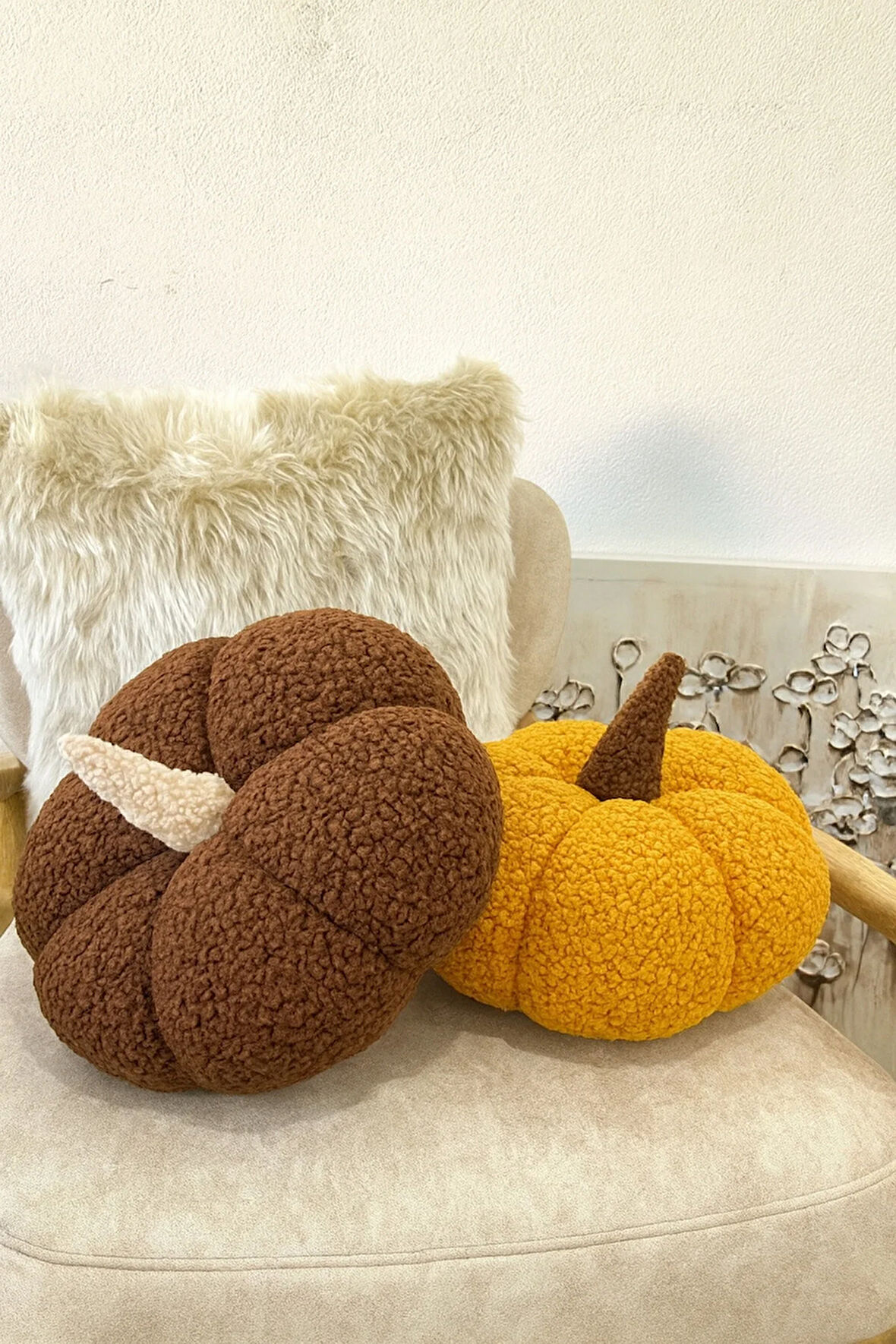 TEDDY DEKORATİF BALKABAĞI KIRLENT/YASTIK