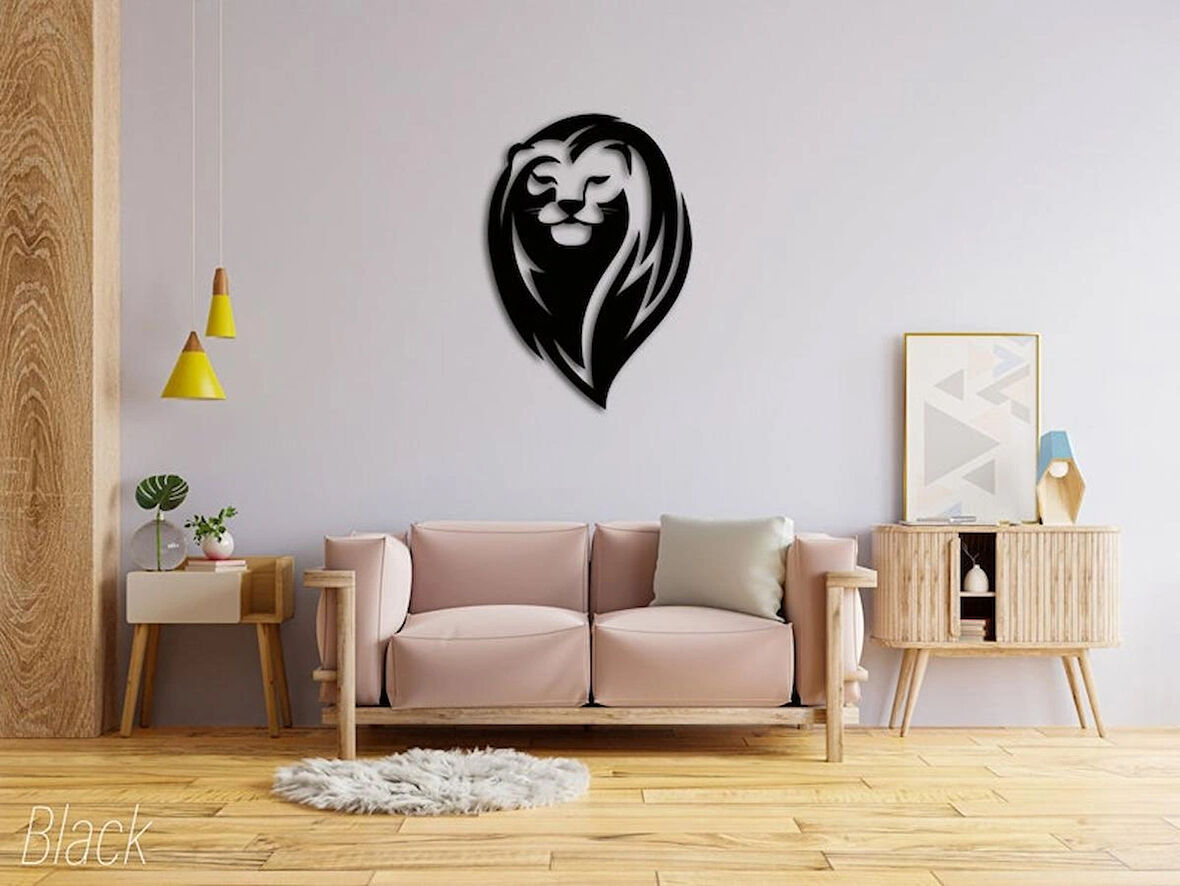 Aslan dekoratif modern dekor tablo 