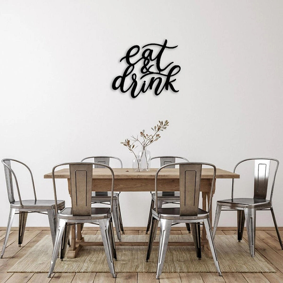 EAT Drink Modern Ahşap dekor tablo 