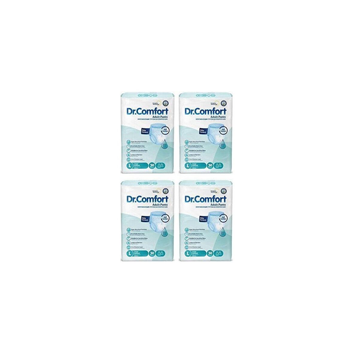 Dr. Comfort Dr.comfort Emici Külot Hasta Bezi Large Beden - 4 Paket - (120 Adet)