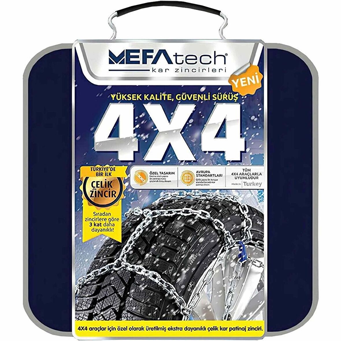 Mefatech 215/60x16 kar patinaj zinciri 4X4 Jeep ve Minibüslere Uyumlu No:1000