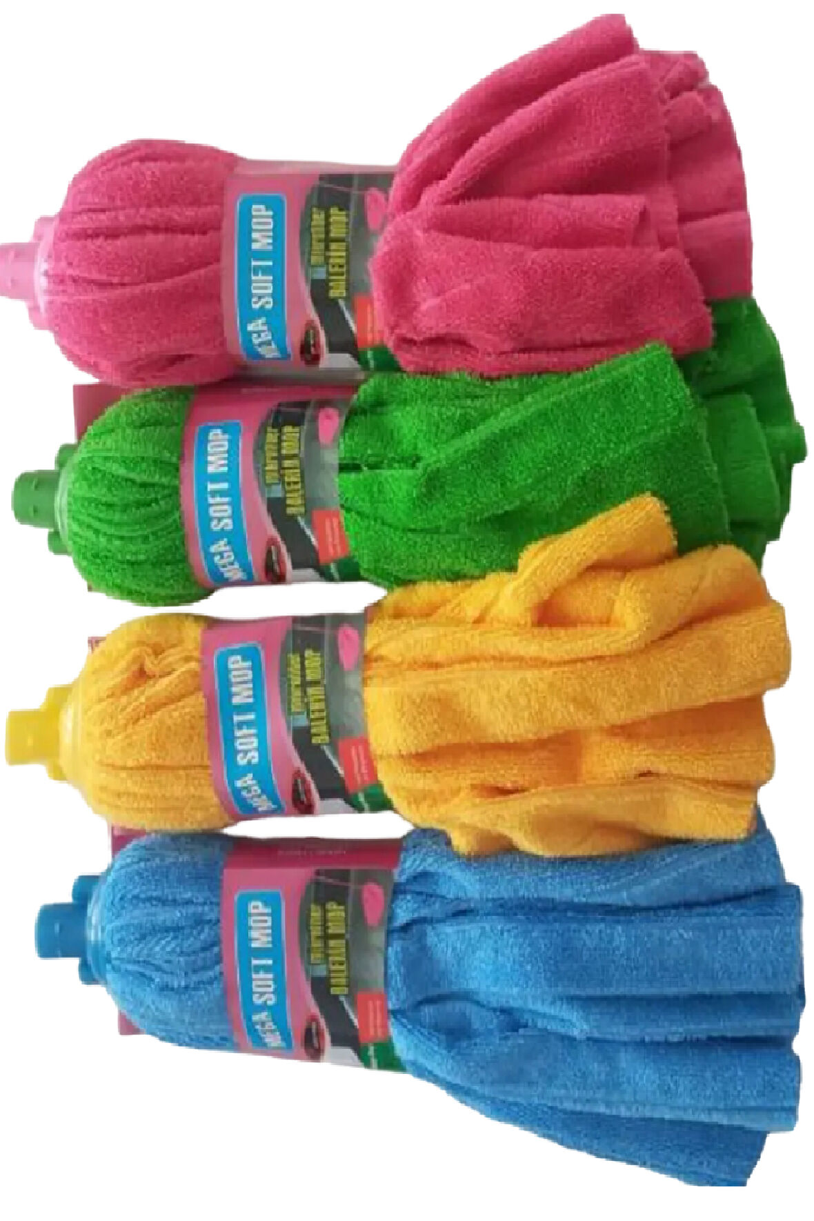 Mega Soft 4 Adet Mega Mikrofiber Havlu Paspas Mop Xl Yedek Ucu