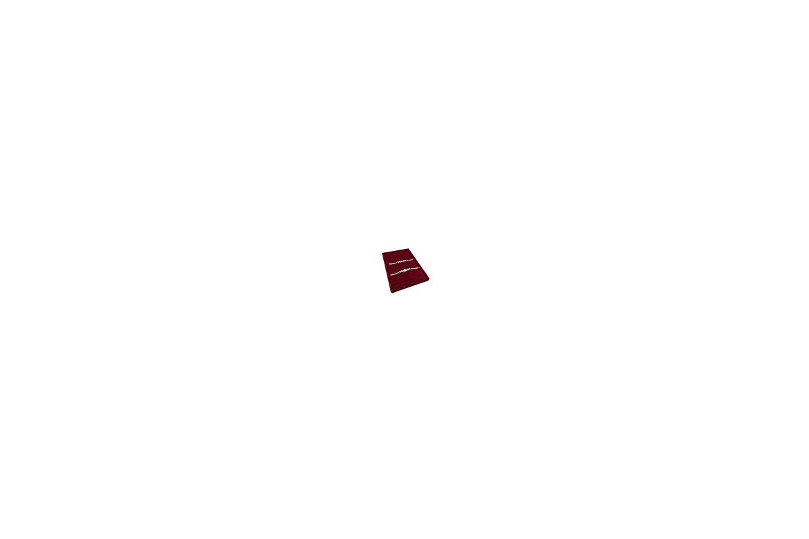 Yerli Üretim Madrid Model Süet Kumaş Bordo Renk 34/24 Cm Kademeli Çekmece Içi Bileklik-kolye Tablası