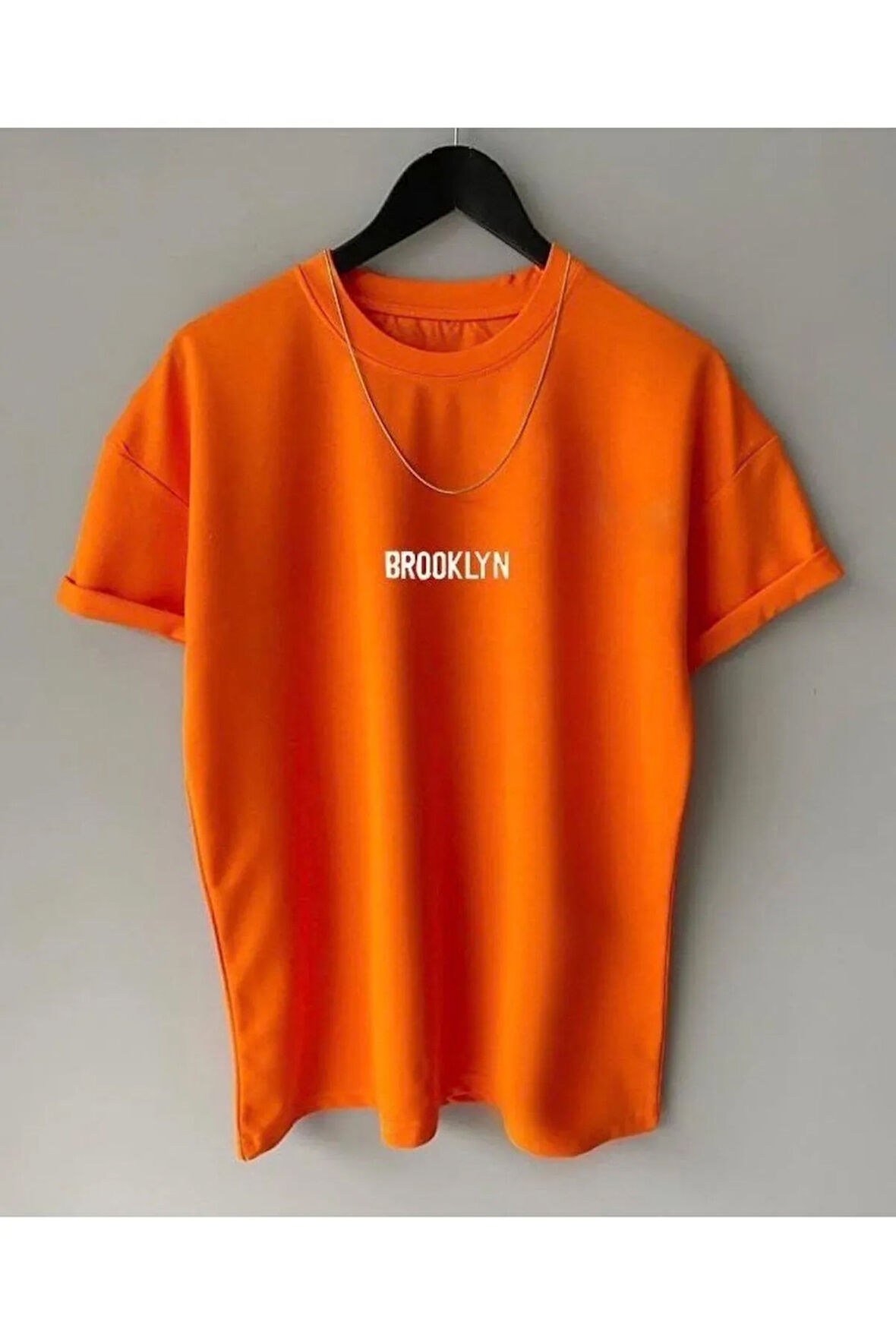 Brooklyn Baskılı Oversize Tişort