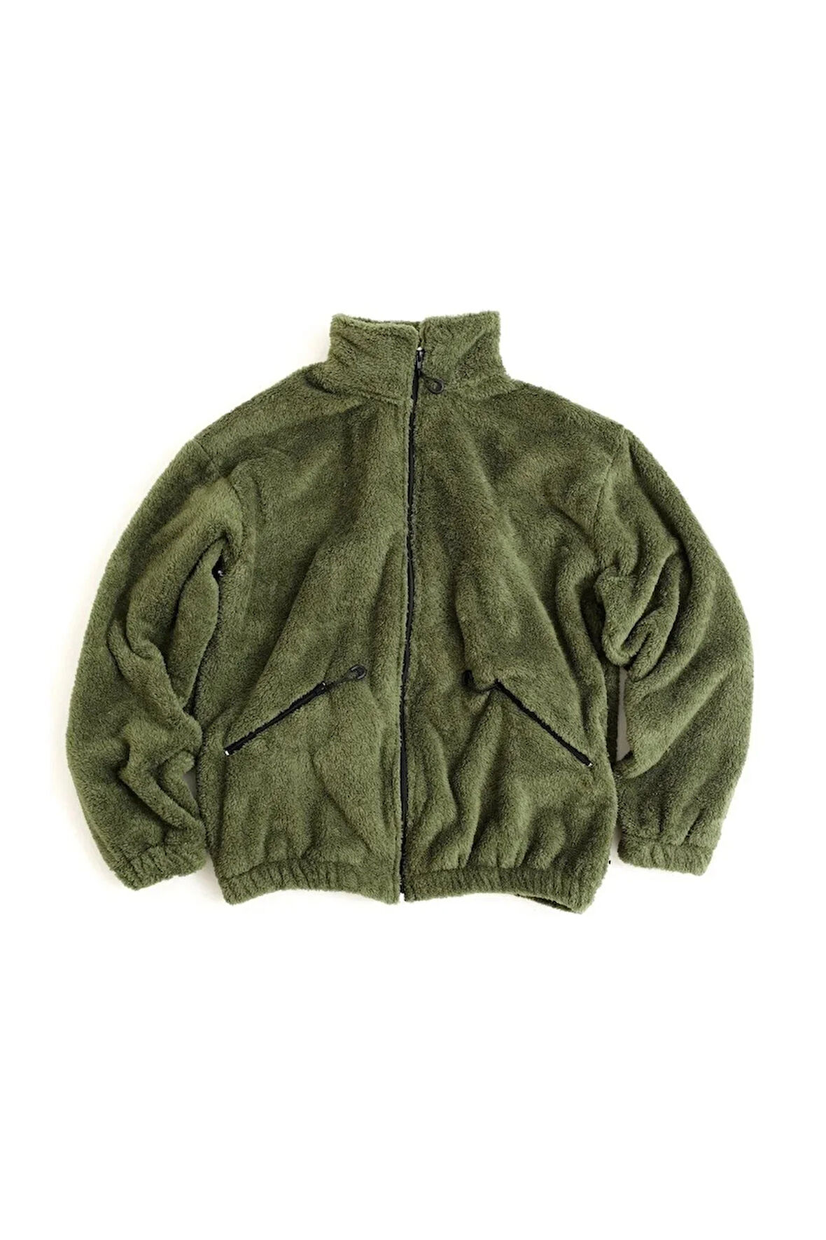 Erkek Pelüş Ceket Kalın Oversize Fermuarlı