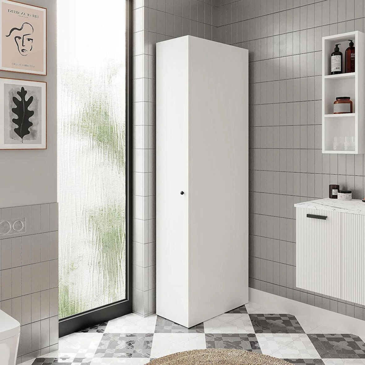 Merlin Mobilya SAVANA M ÇOK AMAÇLI BANYO KİLER DOLABI