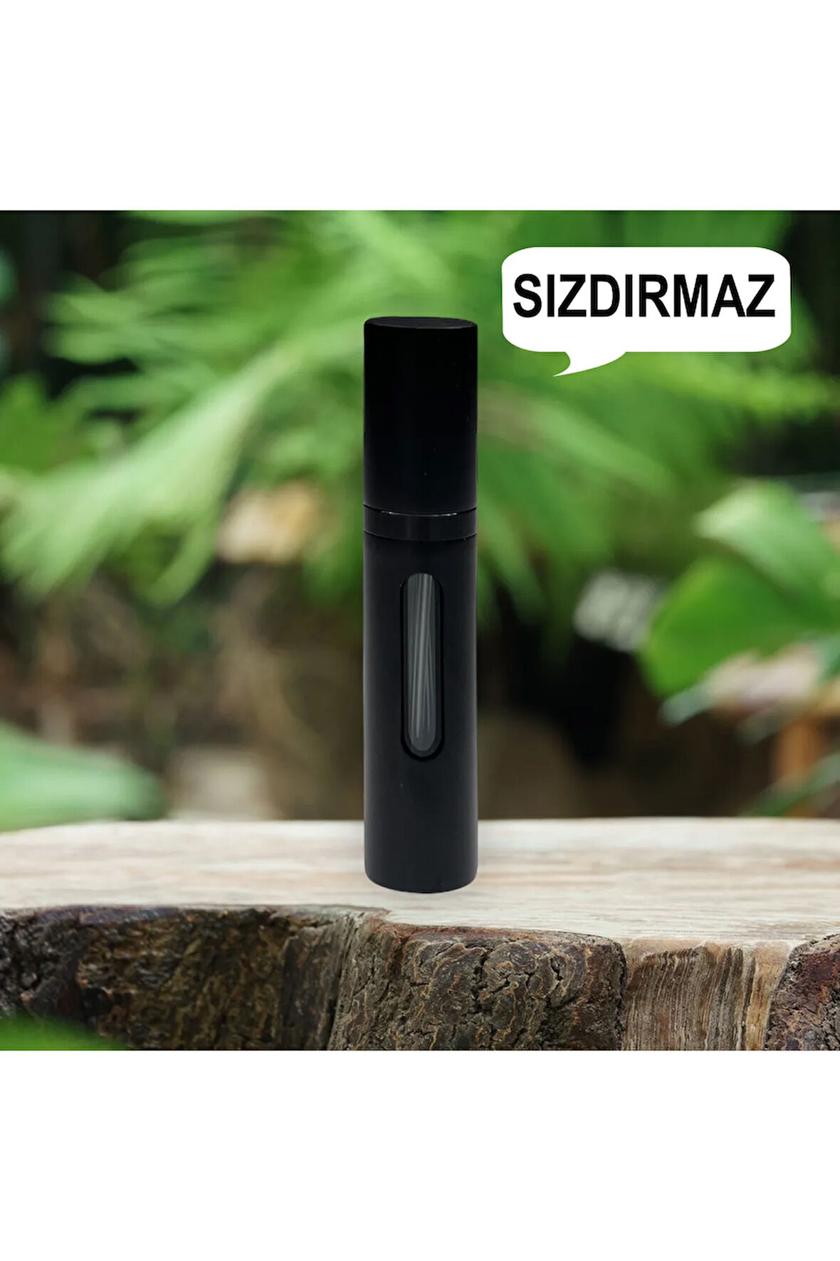 Metal Sızdırmaz Taşınabilir Mini Doldurulabilir Boş Küçük Seyahat Cep Parfüm Şişesi-Siyah