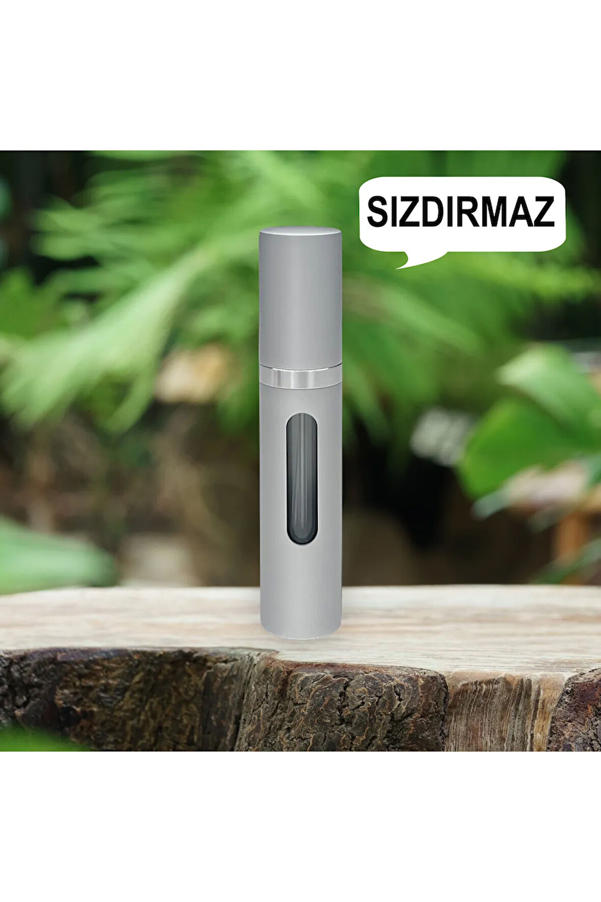 Metal Sızdırmaz Taşınabilir Mini Doldurulabilir Boş Küçük Seyahat Cep Parfüm Şişesi-Gri