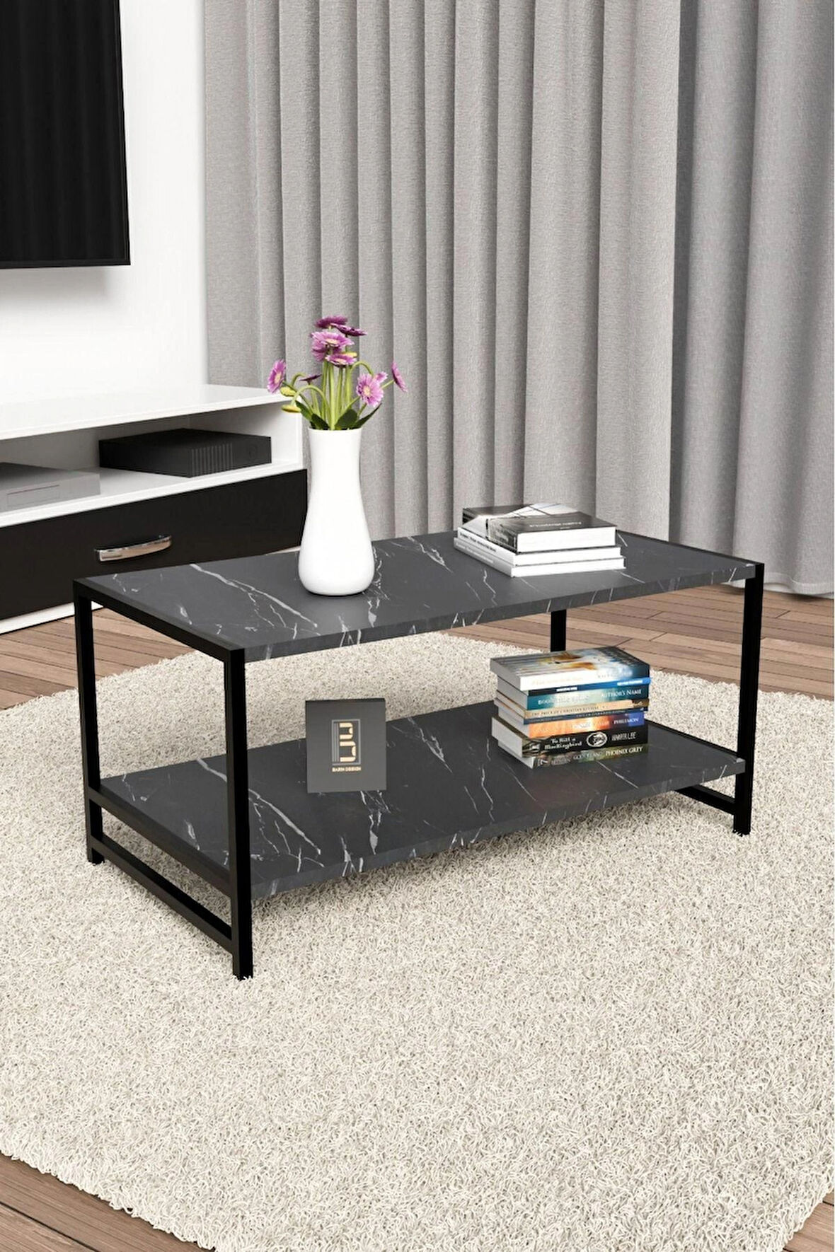 Modern & Şık Orta Sehpa Metal Çerçeve ile Dayanıklı Tasarım, Minimalist ve Fonksiyonel, Salon ,Ofis
