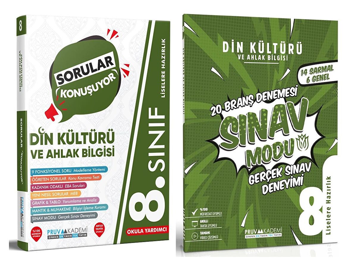 Pruva Akademi 8. Sınıf Lgs Din Kültürü Sorular Konuşuyor + Deneme Seti 2 Kitap 2023