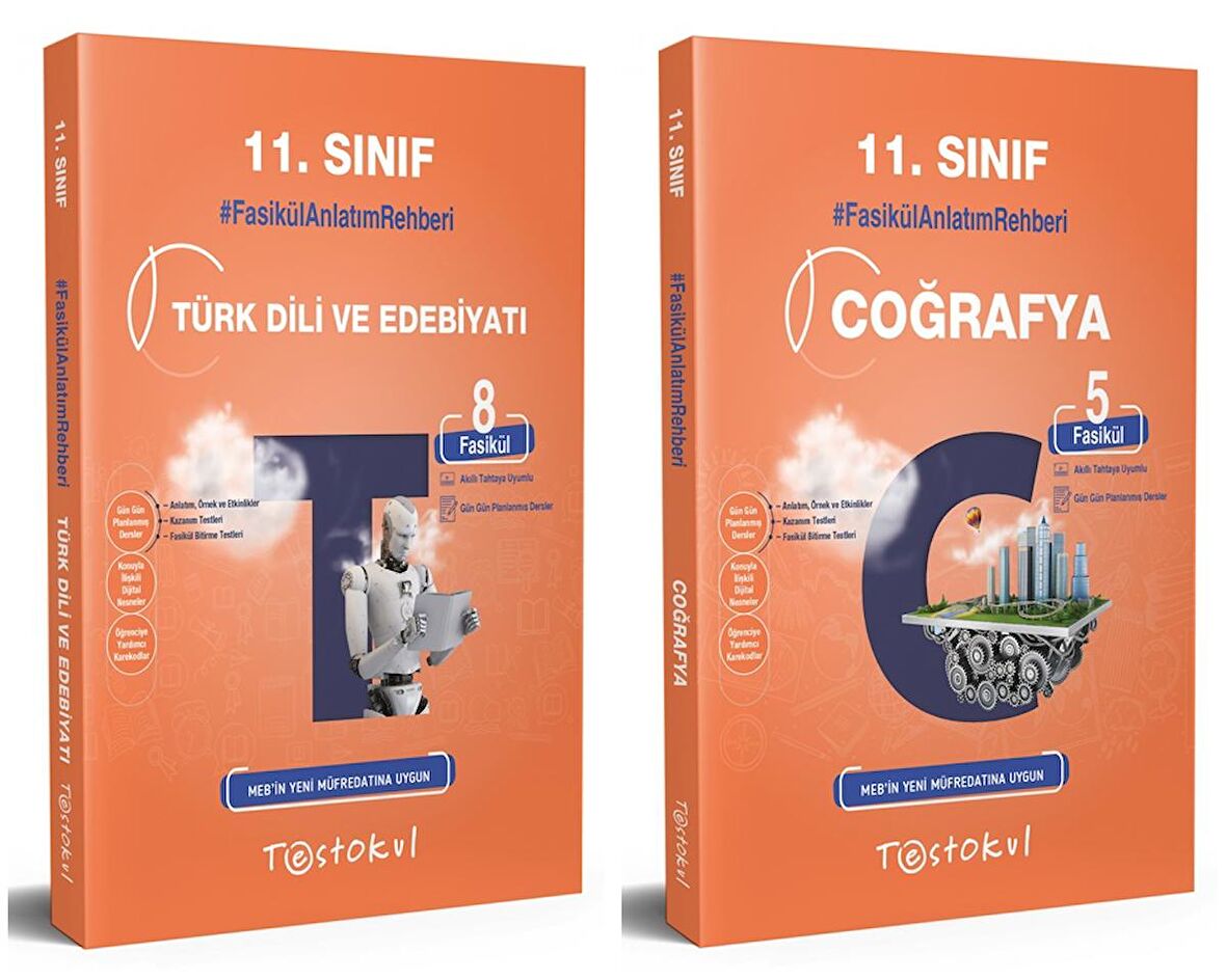 Test Okul 11. Sınıf Edebiyat + Coğrafya Fasikül Anlatım Seti 2 Kitap 2023