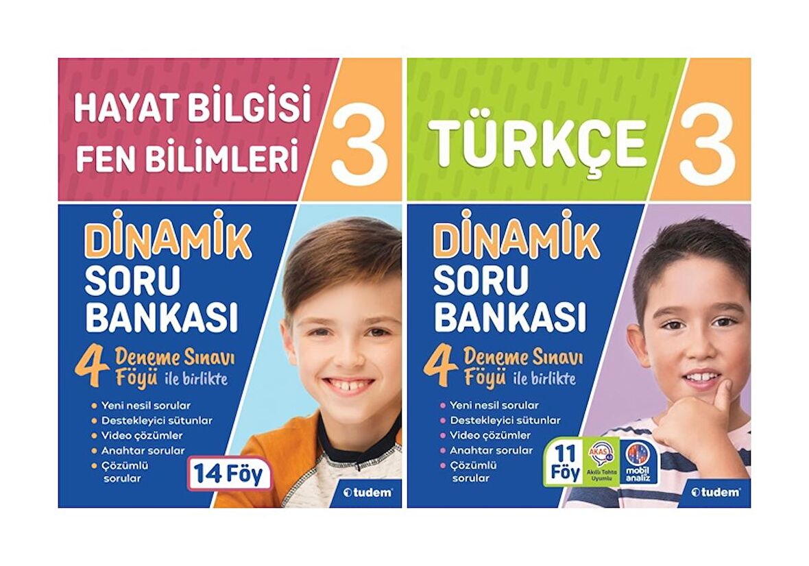 Tudem 3. Sınıf Hayat Bilgisi Fen Bilimleri + Türkçe 3 Boyut Set 2 Kitap 2023