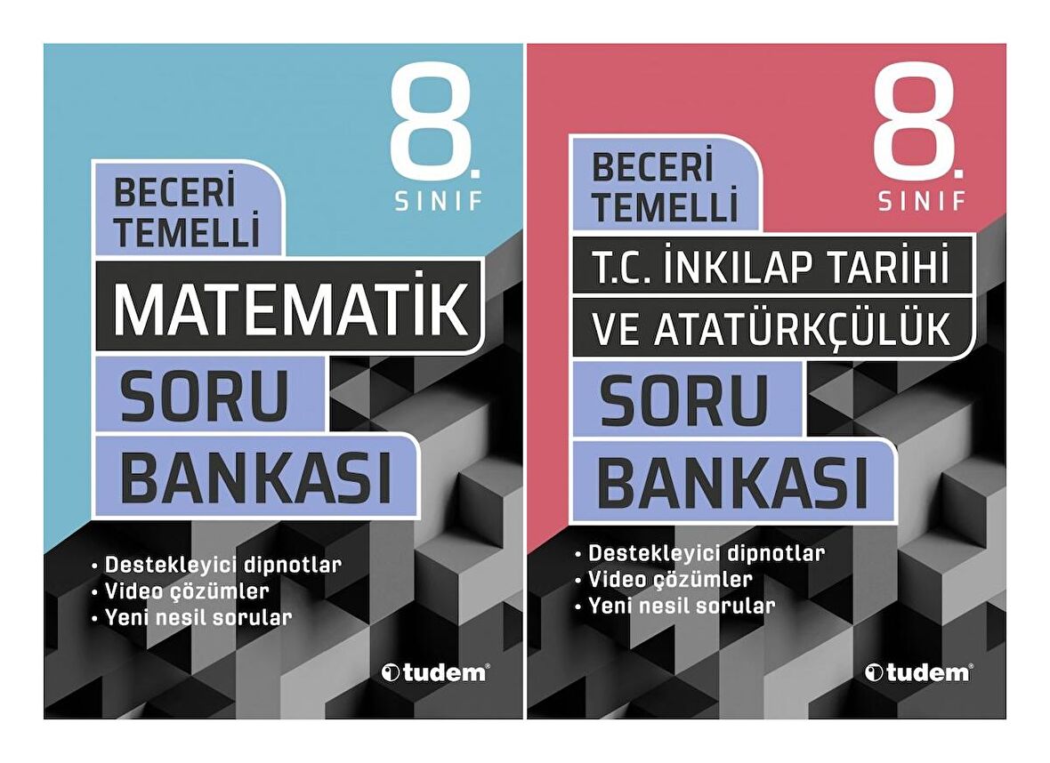 Tudem 8. Sınıf Matematik + İnkılap Tarihi Beceri Temelli Soru Seti 2 Kitap 2023