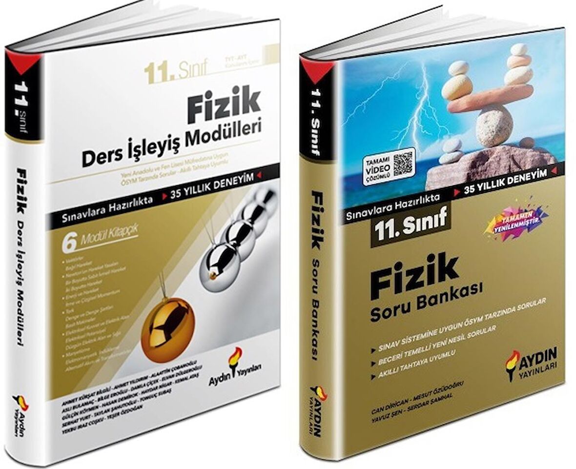 Aydın 11. Sınıf Fizik Ders İşleyiş + Soru Seti 2 Kitap 2023